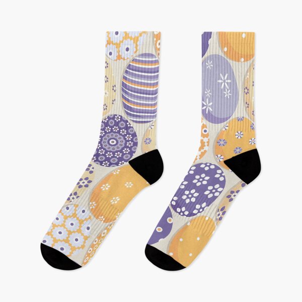 Item preview, Easter eggs Yellow-Purple on a Yellow background designed and sold by Alex  Blud.