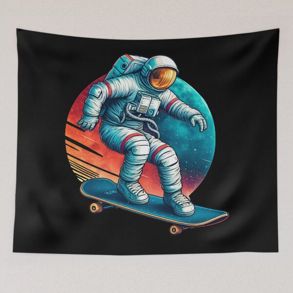 Item preview, Spaceman Skateboarder  designed and sold by SideKickCreates.
