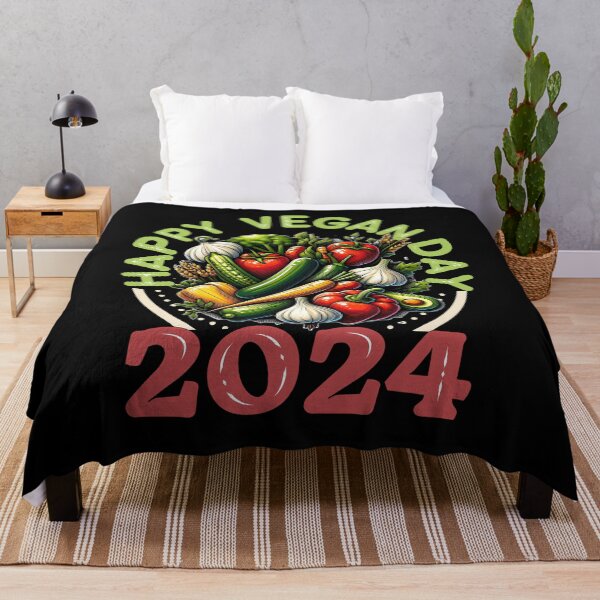Item preview, Happy Vegan Day 2024 - World Vegetarian Day, Vegetarianism, Anti meat designed and sold by TheInkyOwl-TIO.