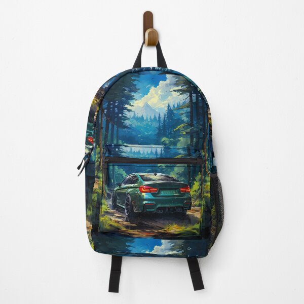 Item preview, Forest Drive Serenity, Green Performance Car Poster, Mountain Trip, Artistic Automotive Illustration designed and sold by RevUpDesign.