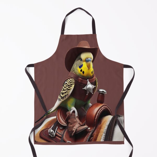 Item preview, Ropin' the Range: Tiny Cowboy Budgie Lassos Hearts designed and sold by Expathers.