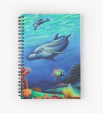 A swim with the dolphins Spiral Notebook