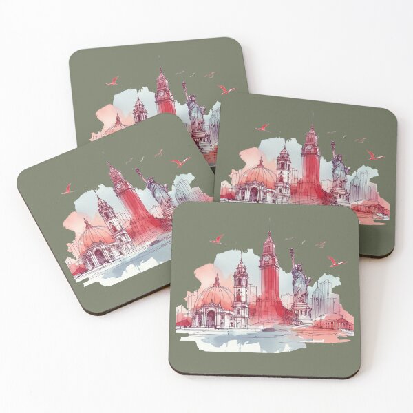 Item preview, 3D Sketch Brazil Landmarks Art ,  designed and sold by PaintMeWorld.