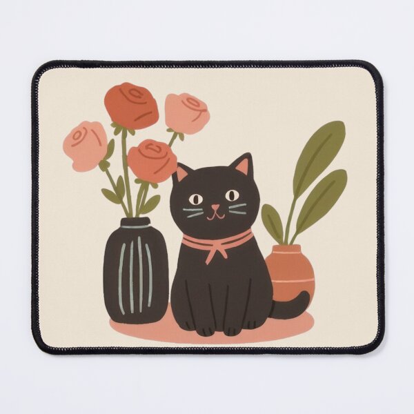 Item preview, Cute chubby funny kitty - florist - lover of bouquets in vases. designed and sold by SaraSumi.