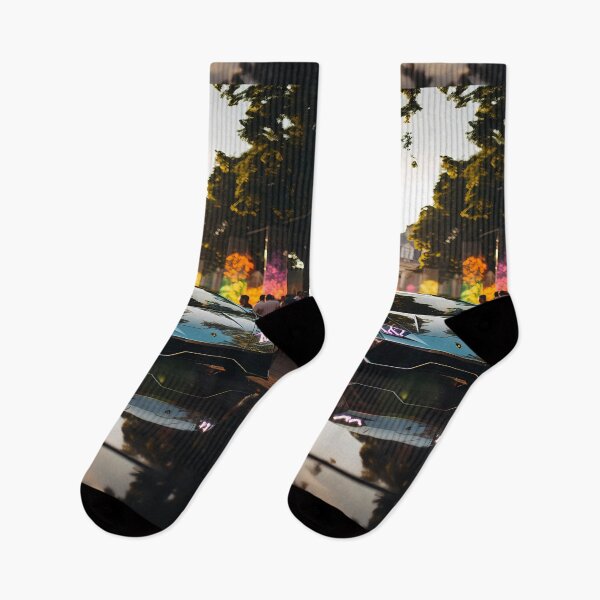 Item preview, Lamborghini Huracan STO, Super Car Exhibition Poster, Sunset Reflections Luxurious Sports Car, Urban Art designed and sold by RevUpDesign.
