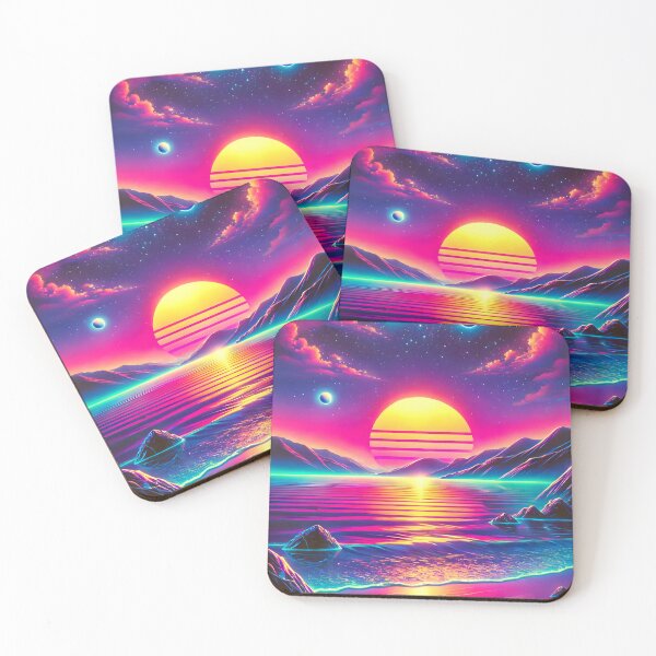 Item preview, Synthwave beach designed and sold by ArriesEcoArts.