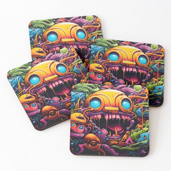 Item preview, Cyberpunk Canvases: Futuristic Dystopian Sci-Fi Graffiti designed and sold by GreenInkXpress.