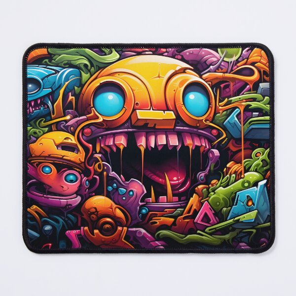 Item preview, Cyberpunk Canvases: Futuristic Dystopian Sci-Fi Graffiti designed and sold by GreenInkXpress.