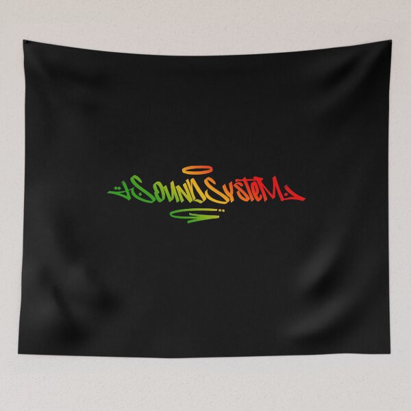 Item preview, Sound System Graffiti Tag Style Rasta Colors Reggae designed and sold by rastauniversity.