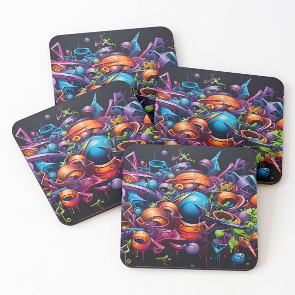 Item preview, Cyberpunk Canvases: Futuristic Dystopian Sci-Fi Graffiti designed and sold by GreenInkXpress.