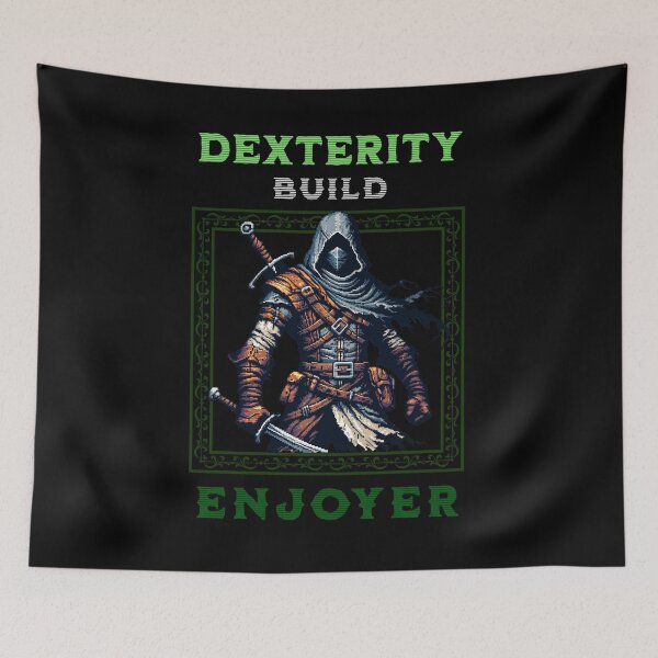Item preview, Dexterity Rogue Build Enjoyer Dank Souls RPG Meme designed and sold by Meme Master Merchandise.