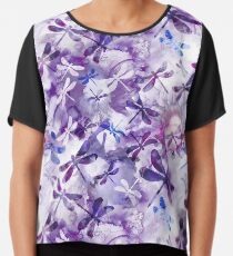 Ultraviolet Purple - Dragonfly Lullaby Chiffon Top