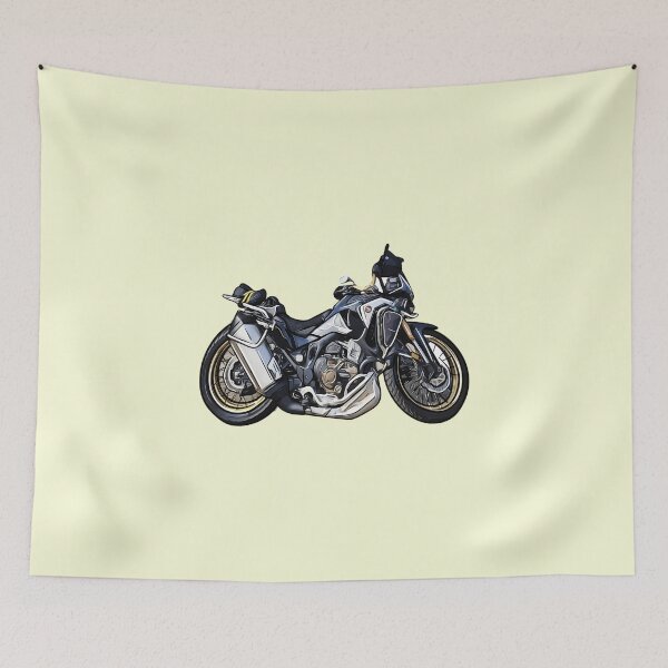 Item preview, Cartoon Art Of 2018 Africa Twin Racing Motorcycle Motorbike Illustration designed and sold by DavePepin.