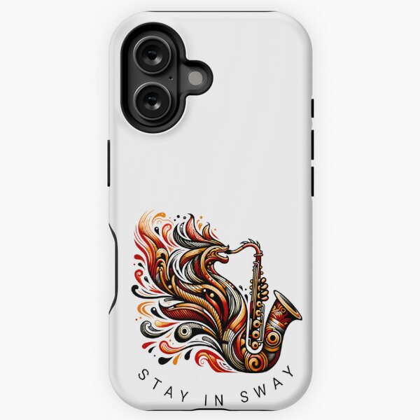 Stay in sway, Drache spielt Saxophon iPhone Robuste Hülle