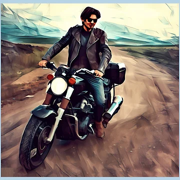 Artwork thumbnail, Motorcycle Ride by DavePepin