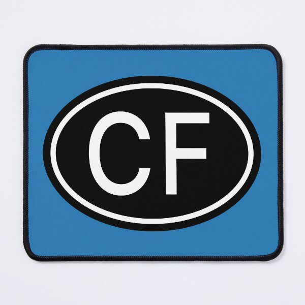Item preview, CF Initials Monogram Oval White Letters designed and sold by Jeallan Designs.