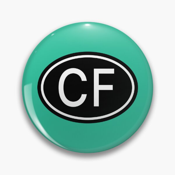 Item preview, CF Initials Monogram Oval White Letters designed and sold by Jeallan Designs.