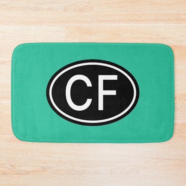Item preview, CF Initials Monogram Oval White Letters designed and sold by Jeallan Designs.