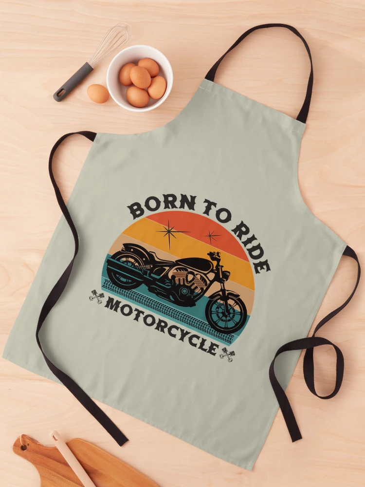 Thumbnail 1 of 6, Apron, Born To Ride Motorcycle designed and sold by DavePepin.