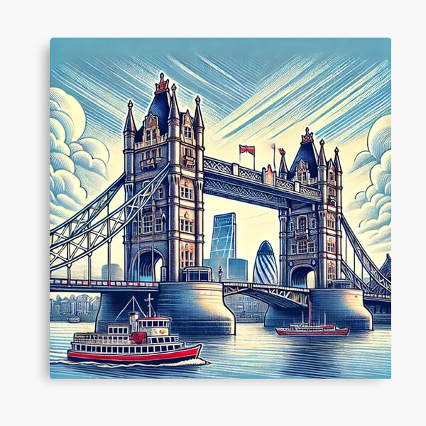 Item preview, London Tower Bridge Art - VibeNest designed and sold by VibeNest.