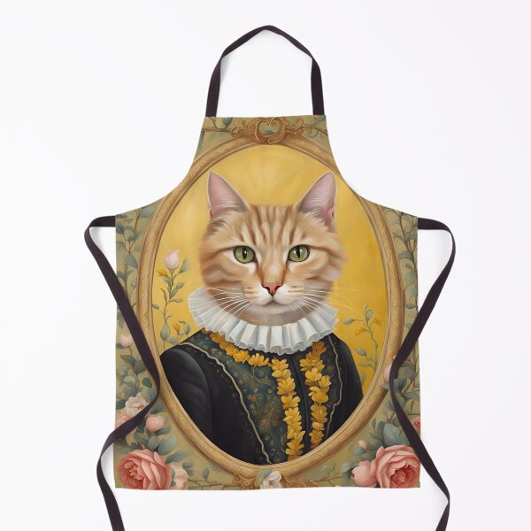 Item preview, Tudor Ginger Cat in a gilt frame surrounded by roses - Illustration designed and sold by SirenSeventyOne.
