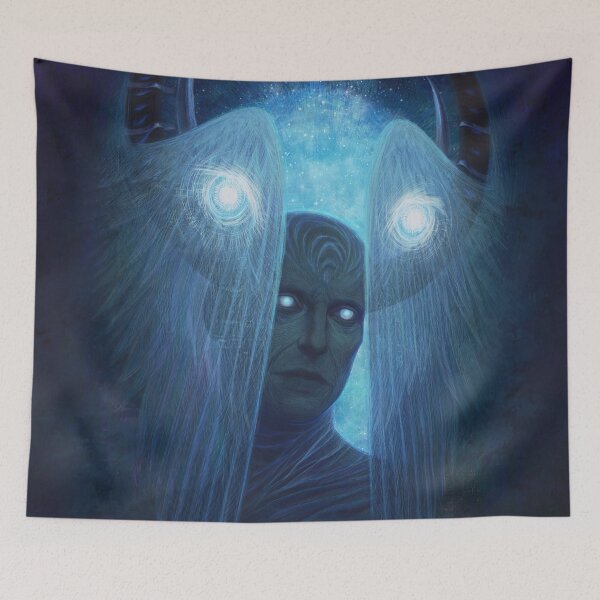 Item preview, Celestial Guardian Surreal Cosmic Watcher designed and sold by DaryMura5.