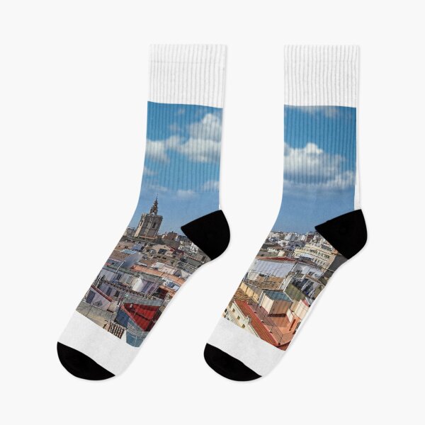 Item preview, Church towers and old buildings Valencia old town cityscape   designed and sold by goceris.