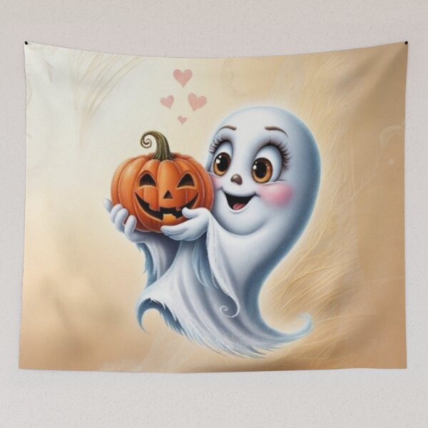 Item preview, Charming Halloveen Ghost and Pumpkin - LaLi Designs designed and sold by LaLi-Designs.