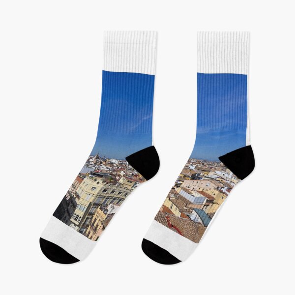 Item preview, Old town colorful buildings cityscape in Valencia  designed and sold by goceris.