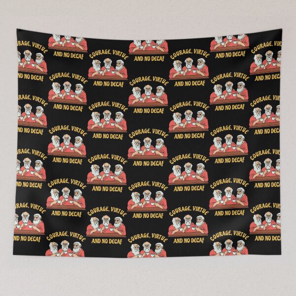 Item preview, Greek Philosophers - Courage Virtue and No Decaf Active  designed and sold by BKLYNLNDNS.