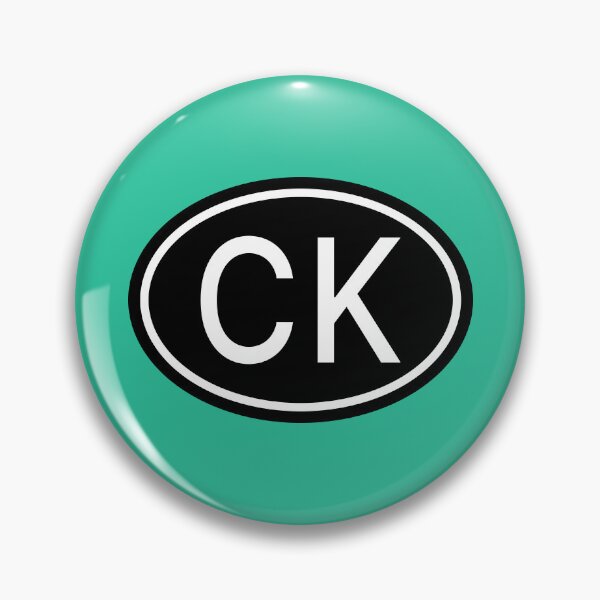 Item preview, CK Initials Monogram Oval White Letters designed and sold by Jeallan Designs.