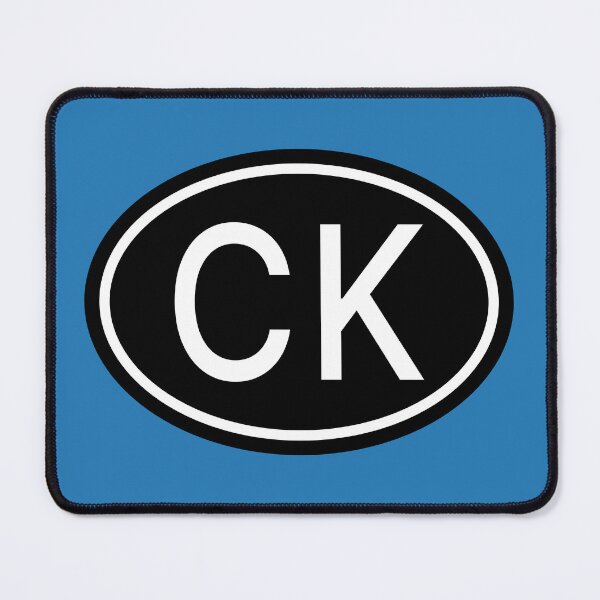 Item preview, CK Initials Monogram Oval White Letters designed and sold by Jeallan Designs.