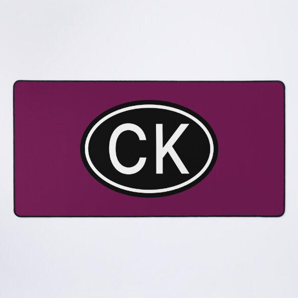 Artikelvorschau, CK Initialen Monogramm ovale weiße Buchstaben entworfen und verkauft von Jeallan Designs.