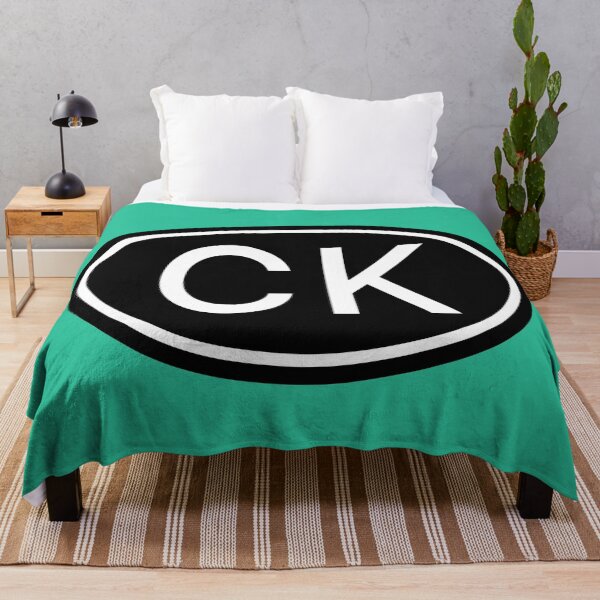 Item preview, CK Initials Monogram Oval White Letters designed and sold by Jeallan Designs.