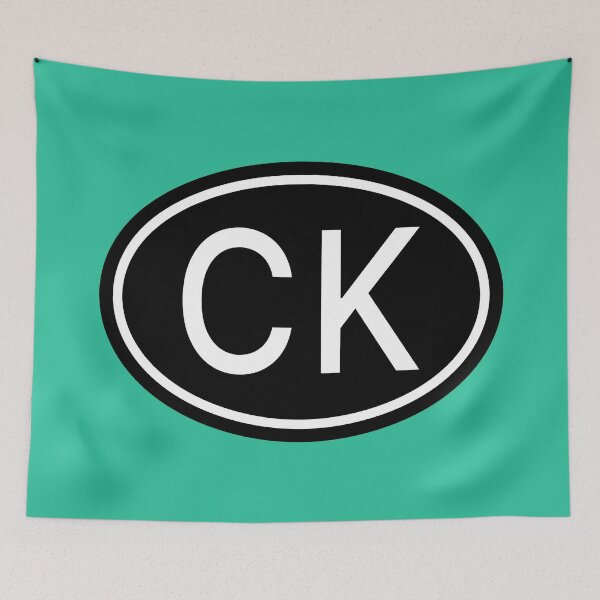 Item preview, CK Initials Monogram Oval White Letters designed and sold by Jeallan Designs.