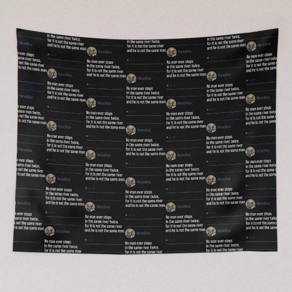 Item preview, Heraclitus quote on sameness - Ancient Greek qoutes designed and sold by BKLYNLNDNS.