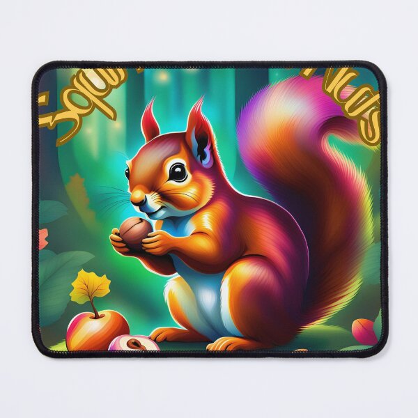 Item preview, "Colorful Squirrel Enjoying Acorns in Forest" designed and sold by สุธรรมาท  ทองกร.
