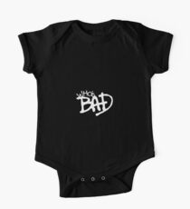 "Who's Bad" White on Black One Piece - Short Sleeve
