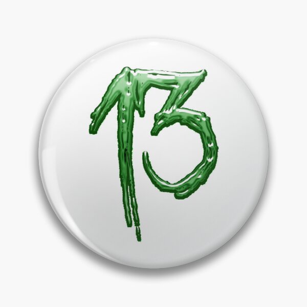 Item preview, 13, thirteen, lucky number, green font, horror font designed and sold by Numbers-Art.