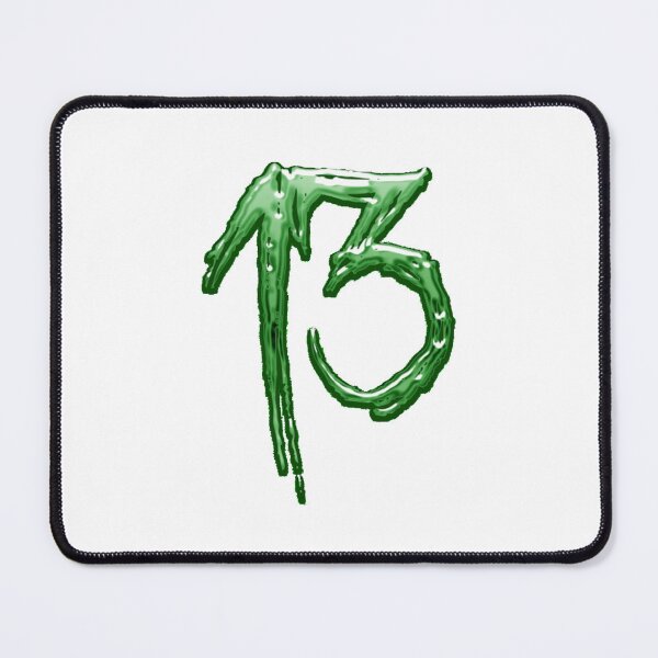 Item preview, 13, thirteen, lucky number, green font, horror font designed and sold by Numbers-Art.