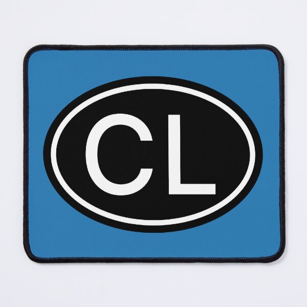 Item preview, CL Initials Monogram Oval White Letters designed and sold by Jeallan Designs.