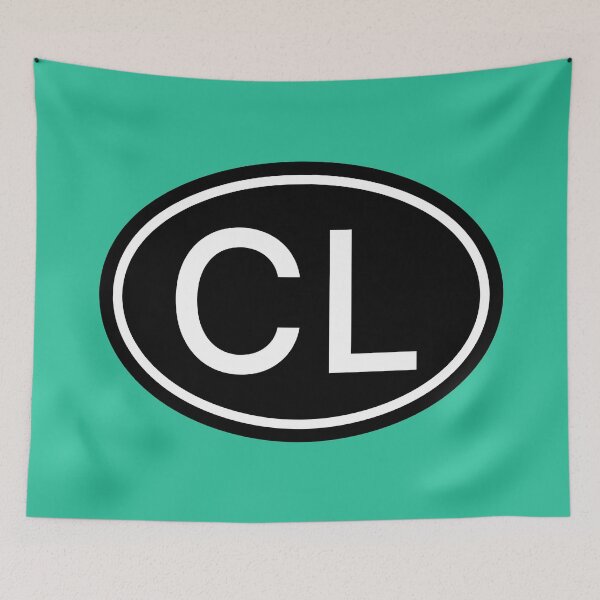 Item preview, CL Initials Monogram Oval White Letters designed and sold by Jeallan Designs.