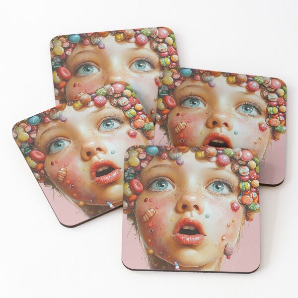 Item preview, girl with sweets designed and sold by NIFTY LITTLE DUCKS .