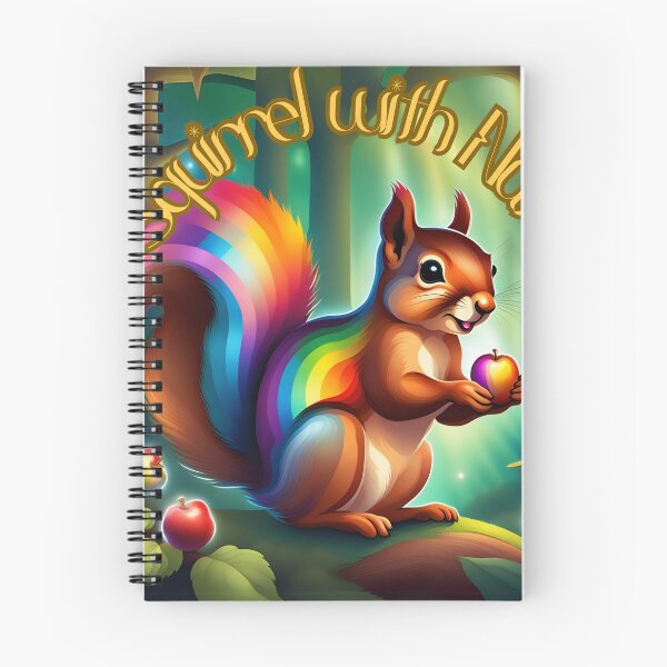 Item preview, "Colorful Squirrel Holding an Apple" designed and sold by สุธรรมาท  ทองกร.