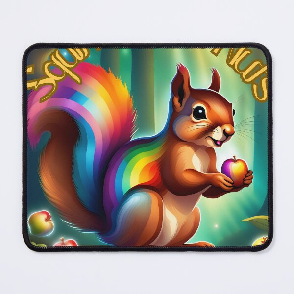 Item preview, "Colorful Squirrel Holding an Apple" designed and sold by สุธรรมาท  ทองกร.