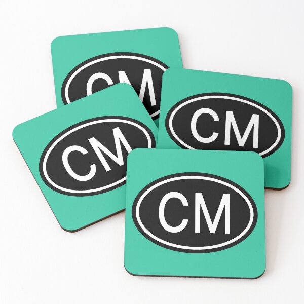 Item preview, CM Initials Monogram Oval White Letters designed and sold by Jeallan Designs.