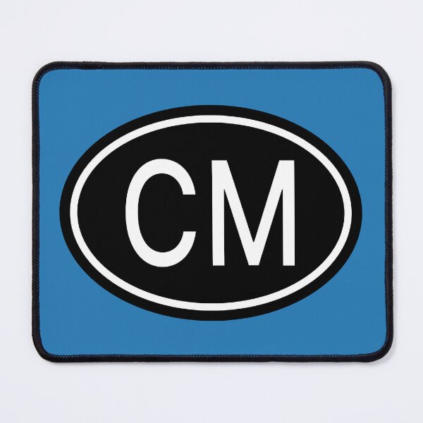 Item preview, CM Initials Monogram Oval White Letters designed and sold by Jeallan Designs.