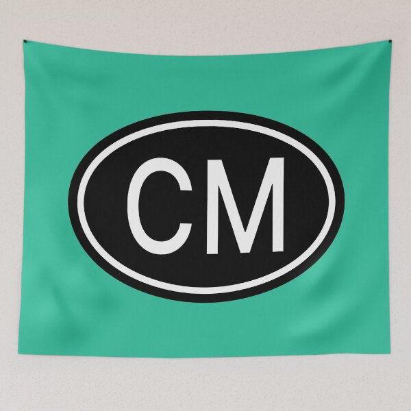 Item preview, CM Initials Monogram Oval White Letters designed and sold by Jeallan Designs.