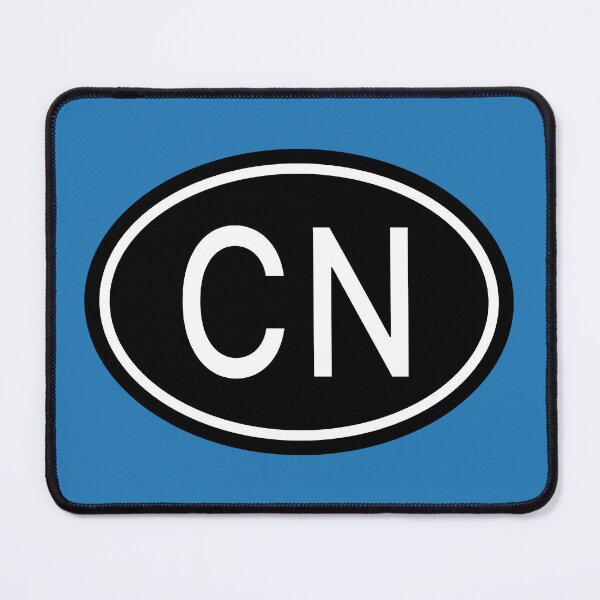 Item preview, CN Initials Monogram Oval White Letters designed and sold by Jeallan Designs.