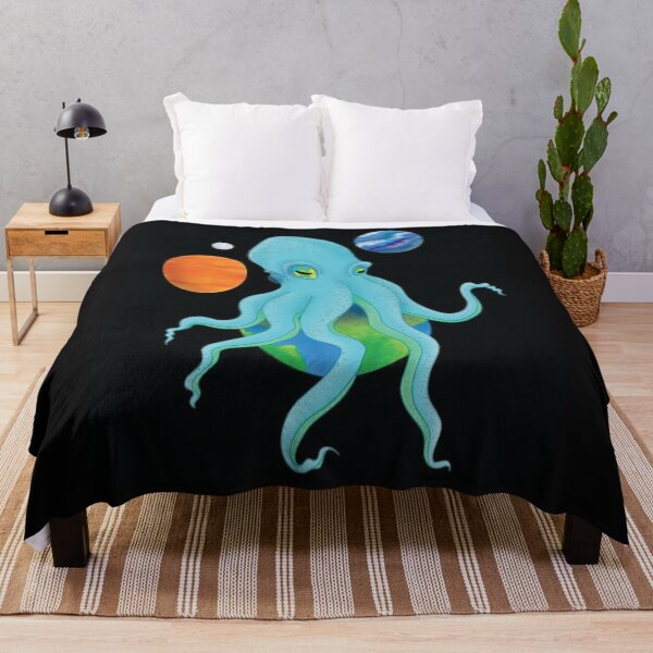 Item preview, Octopus art in outer space designed and sold by trevinochris.